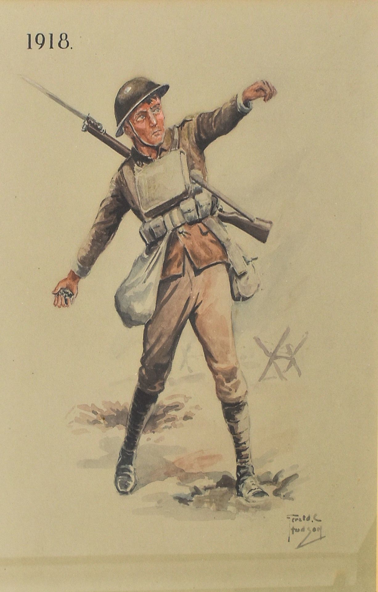 GERALD HUDSON - 12 WATERCOLOURS OF BRITISH FOOT SOLDIERS - Image 5 of 7