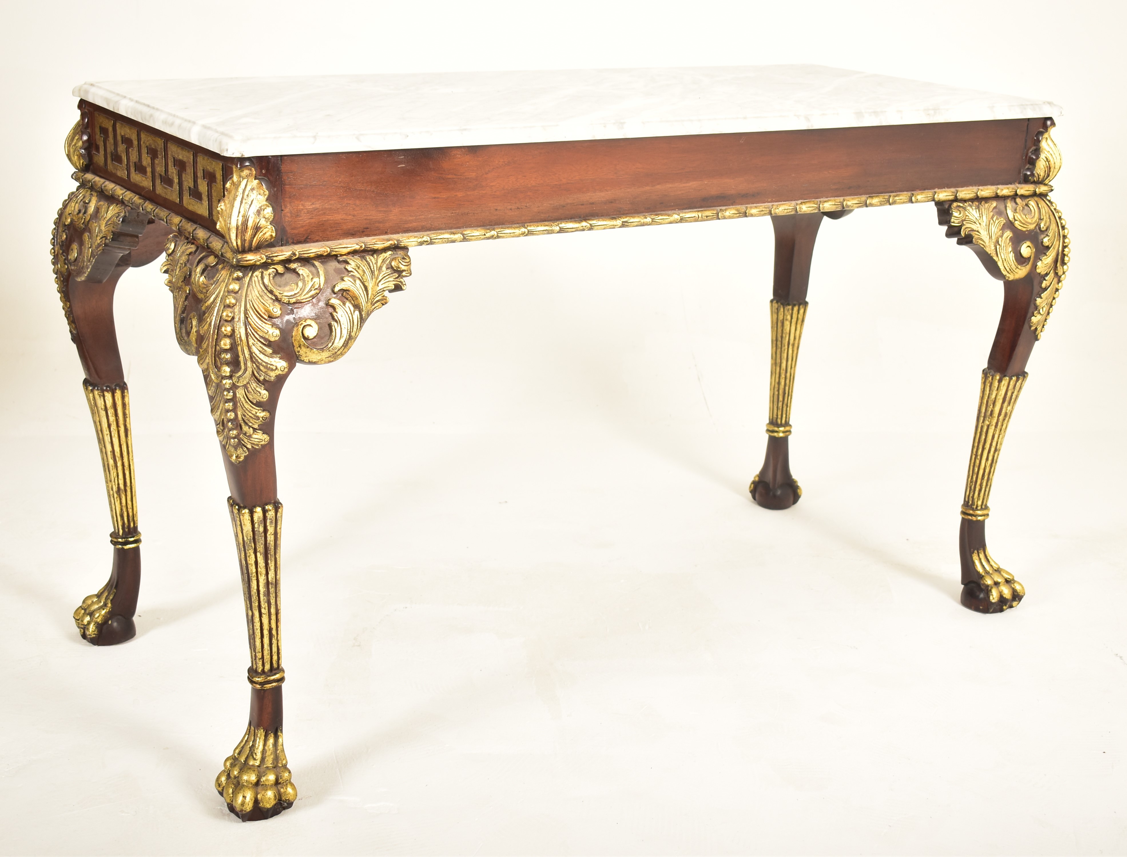 WILLIAM KENT 18TH CENTURY INSPIRED GILT WOOD & MARBLE HALL TABLE - Image 8 of 8