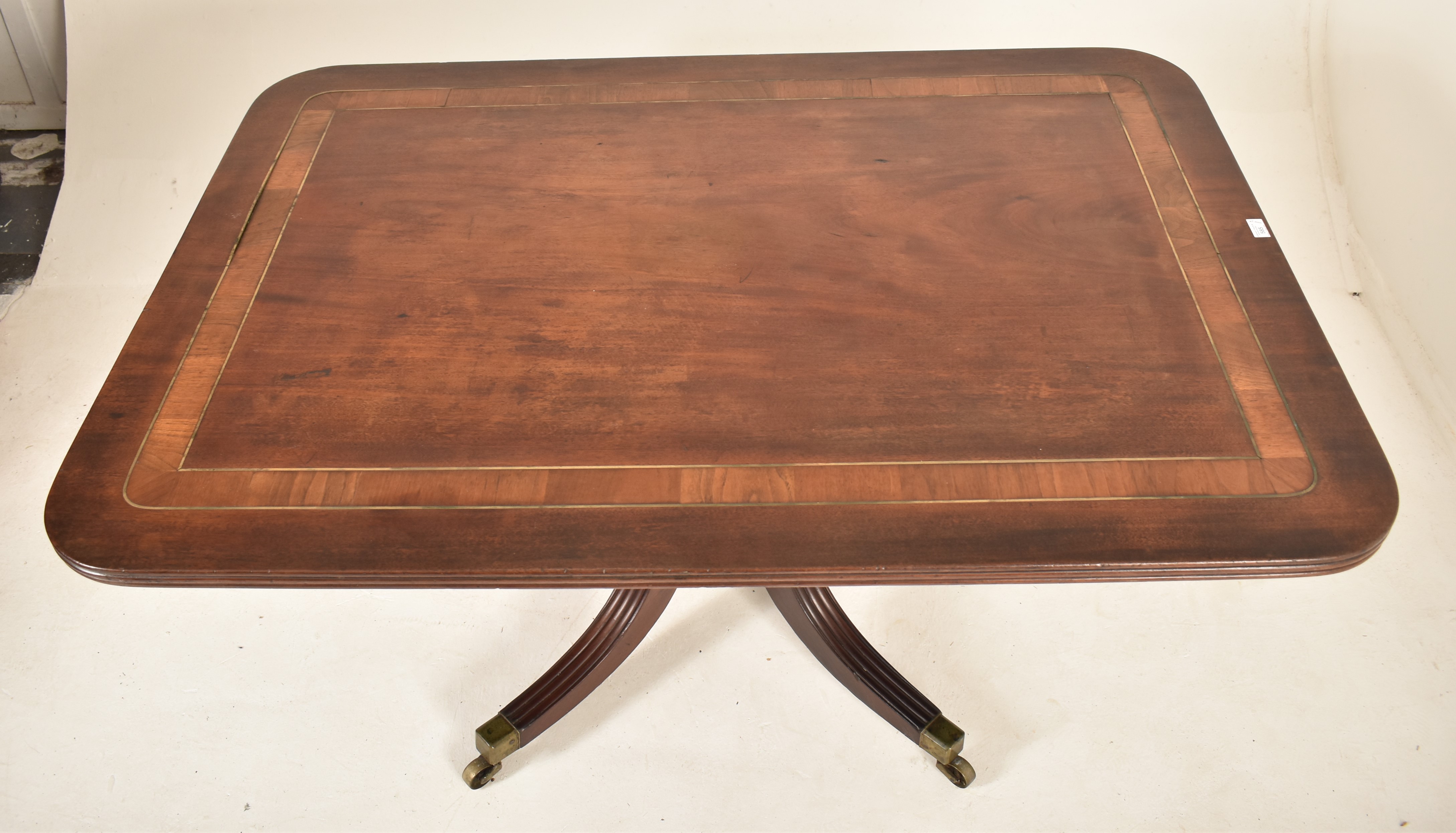 REGENCY 19TH CENTURY MAHOGANY TILT TOP DINING TABLE WITH CHAIRS - Image 2 of 10