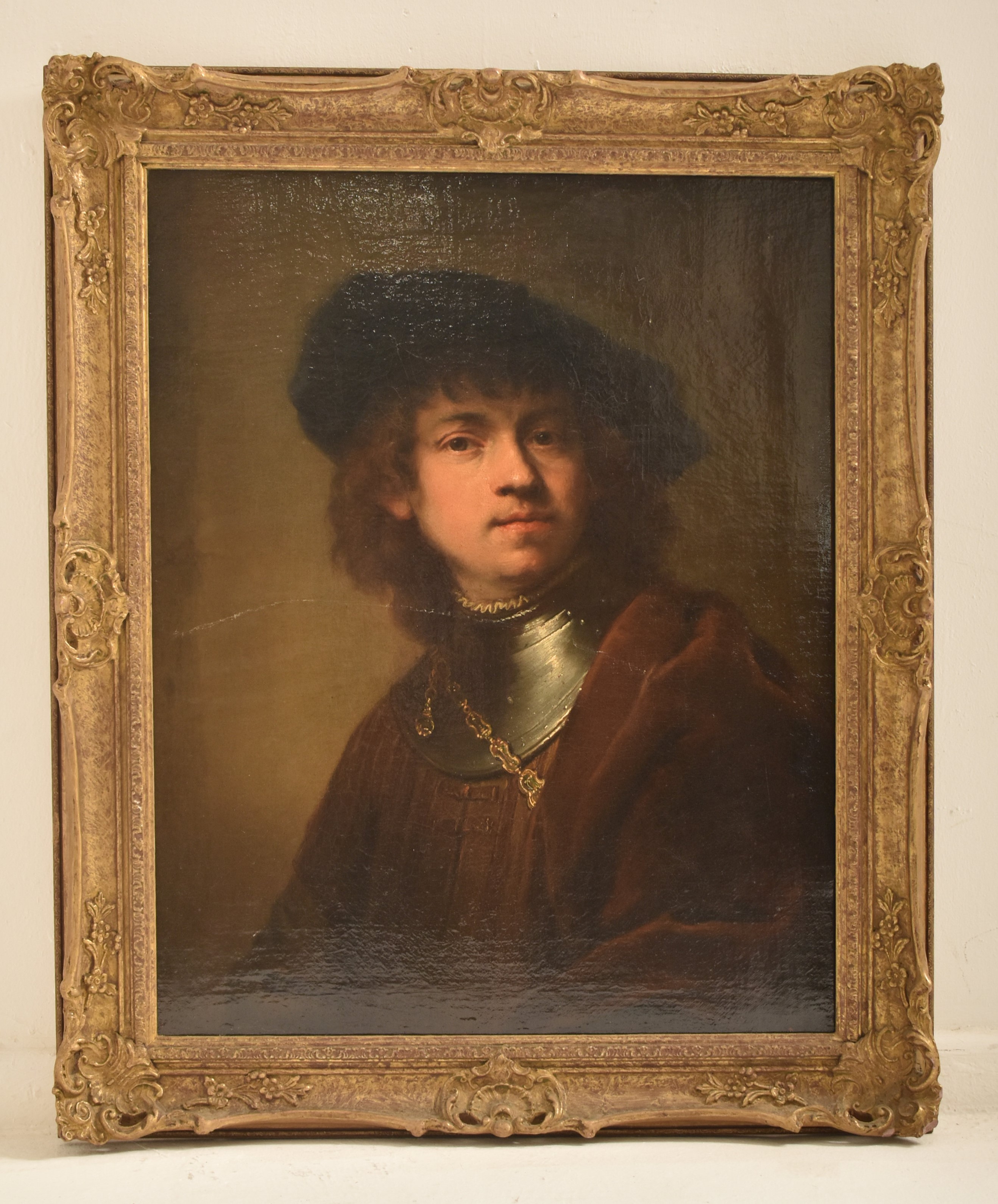 AFTER REMBRANDT (1606-1669) - 19TH CENTURY OLEOGRAPH ON CANVAS - Image 2 of 4