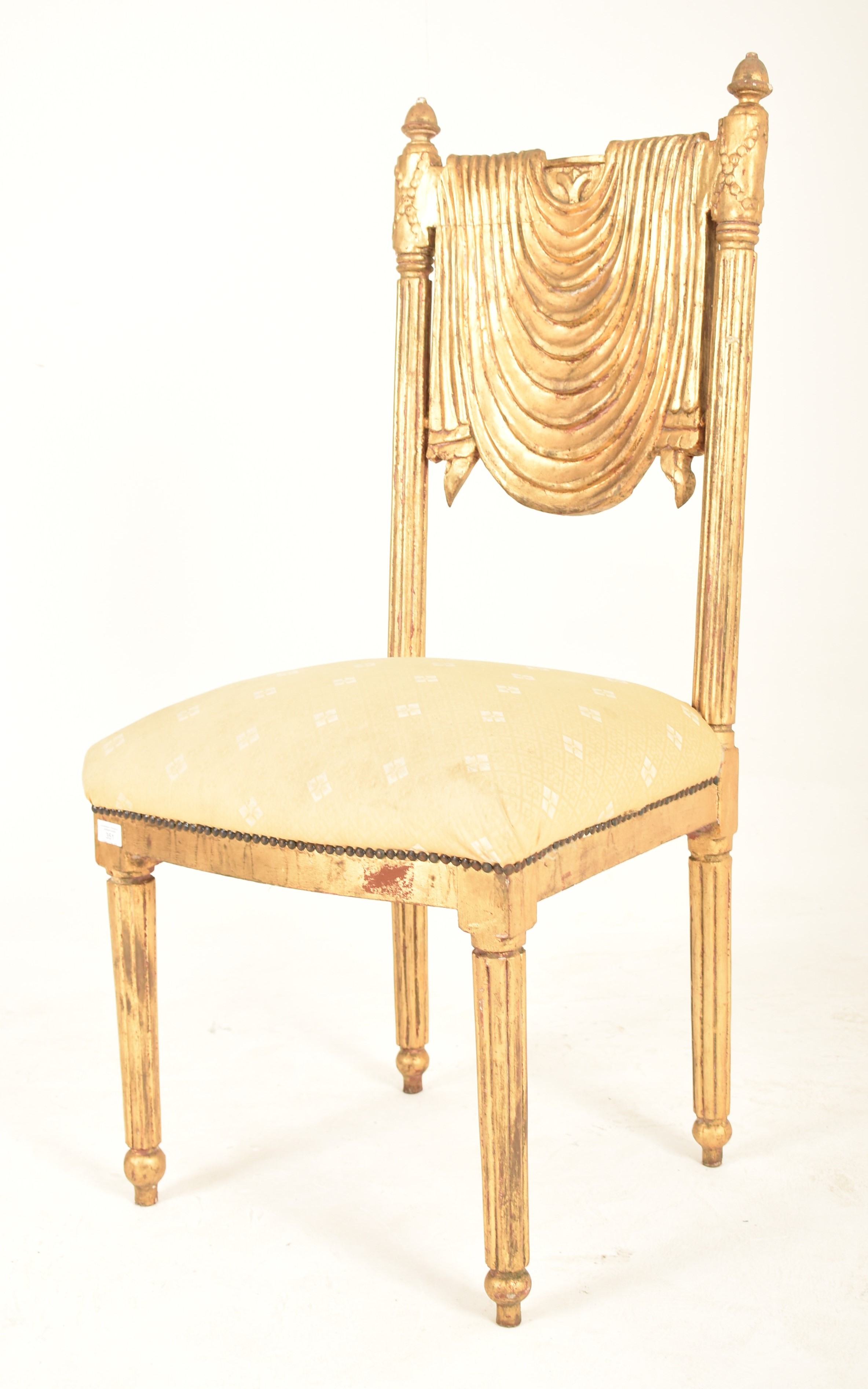 FRENCH 20TH CENTURY GILTWOOD DECORATIVE SIDE CHAIR - Image 2 of 6