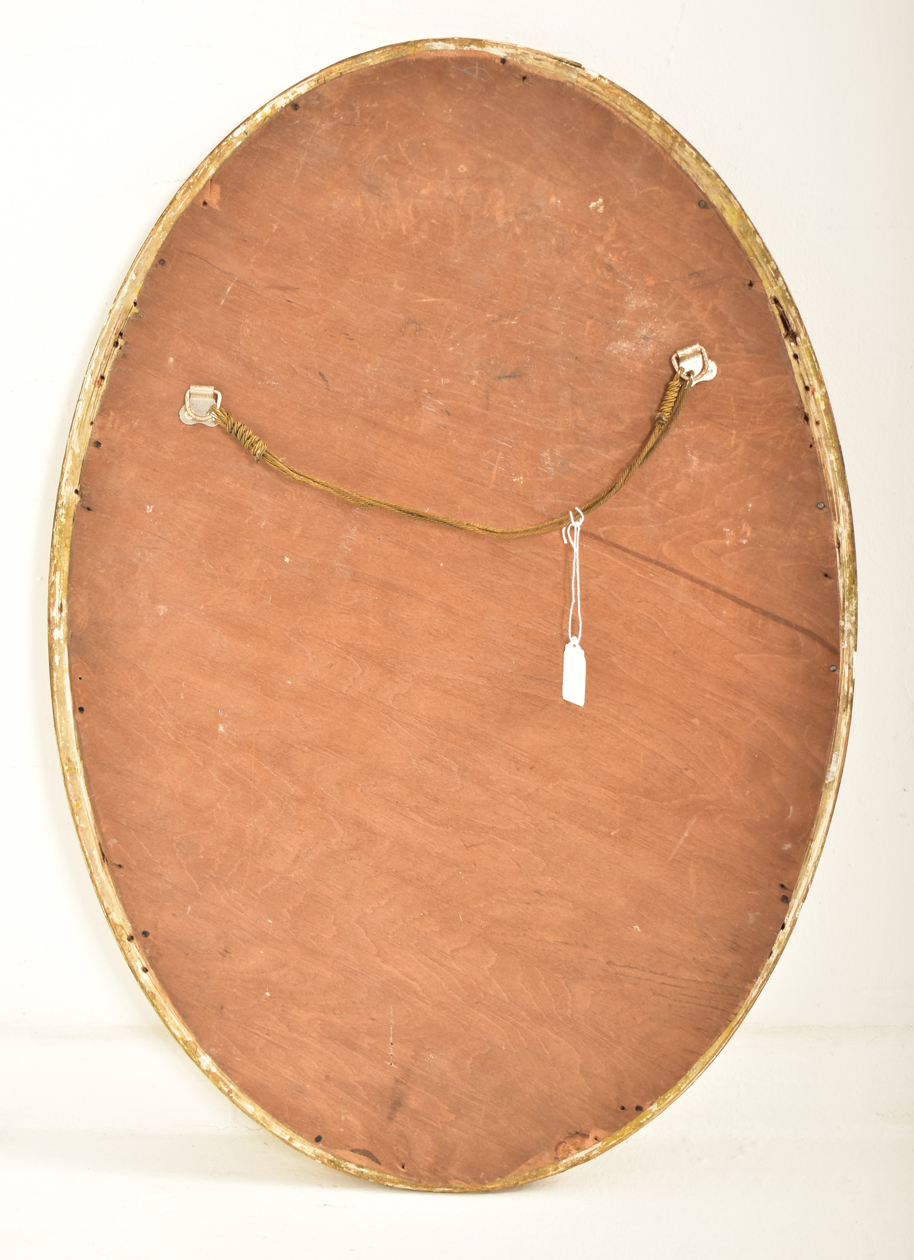 PAIR OF LATE VICTORIAN GILT GESSO & WOOD OVAL WALL MIRRORS - Image 5 of 5