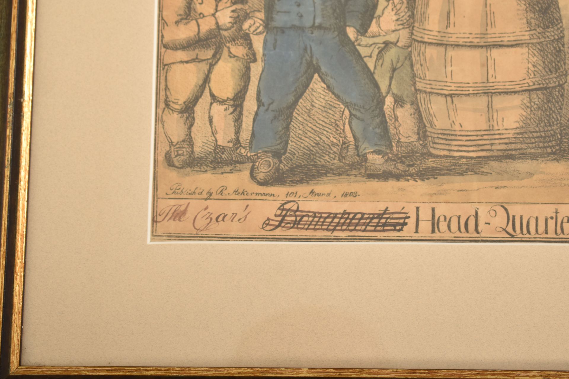 POLITICAL SATIRE - R. ACKERMANN 1803 CARICATURE ETCHING - Image 4 of 6