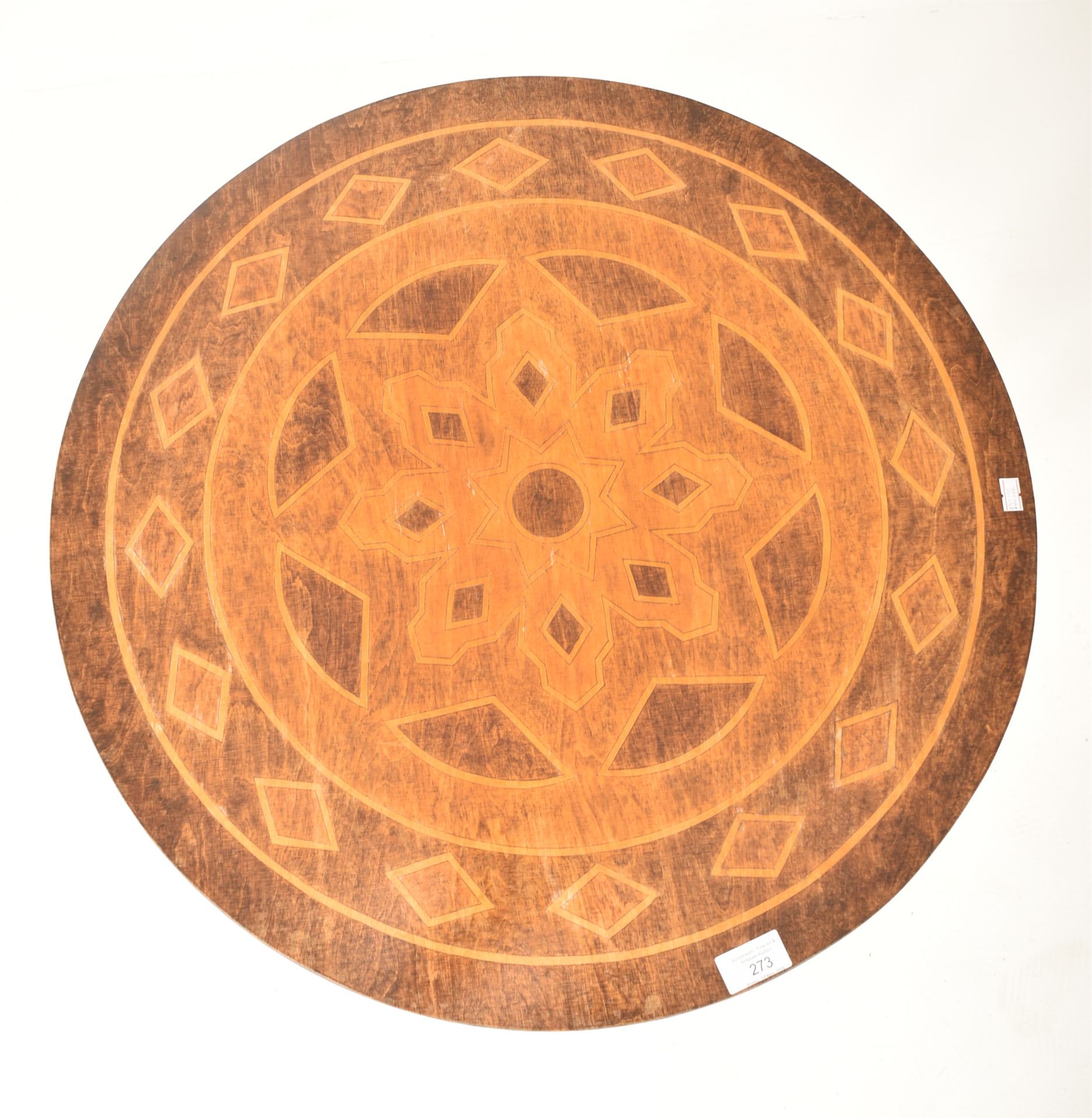 LATE 19TH CENTURY MAHOGANY & SATINWOOD MARQUETRY SIDE TABLE - Image 3 of 5