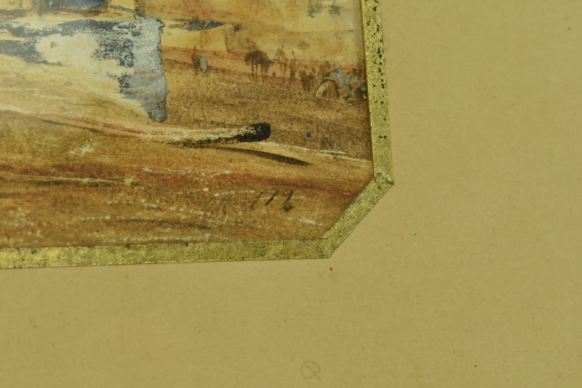 ATTRIB. WILLIAM WYLD (1806-1889) - WATERCOLOUR SKETCH OF ALGIERS - Image 3 of 5
