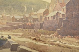 JAMES GREIG (SCOTTISH B.1861) - STAITHES WATERCOLOUR ON PAPER