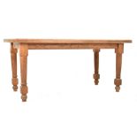 EARLY 20TH CENTURY OAK REFECTORY DINING TABLE