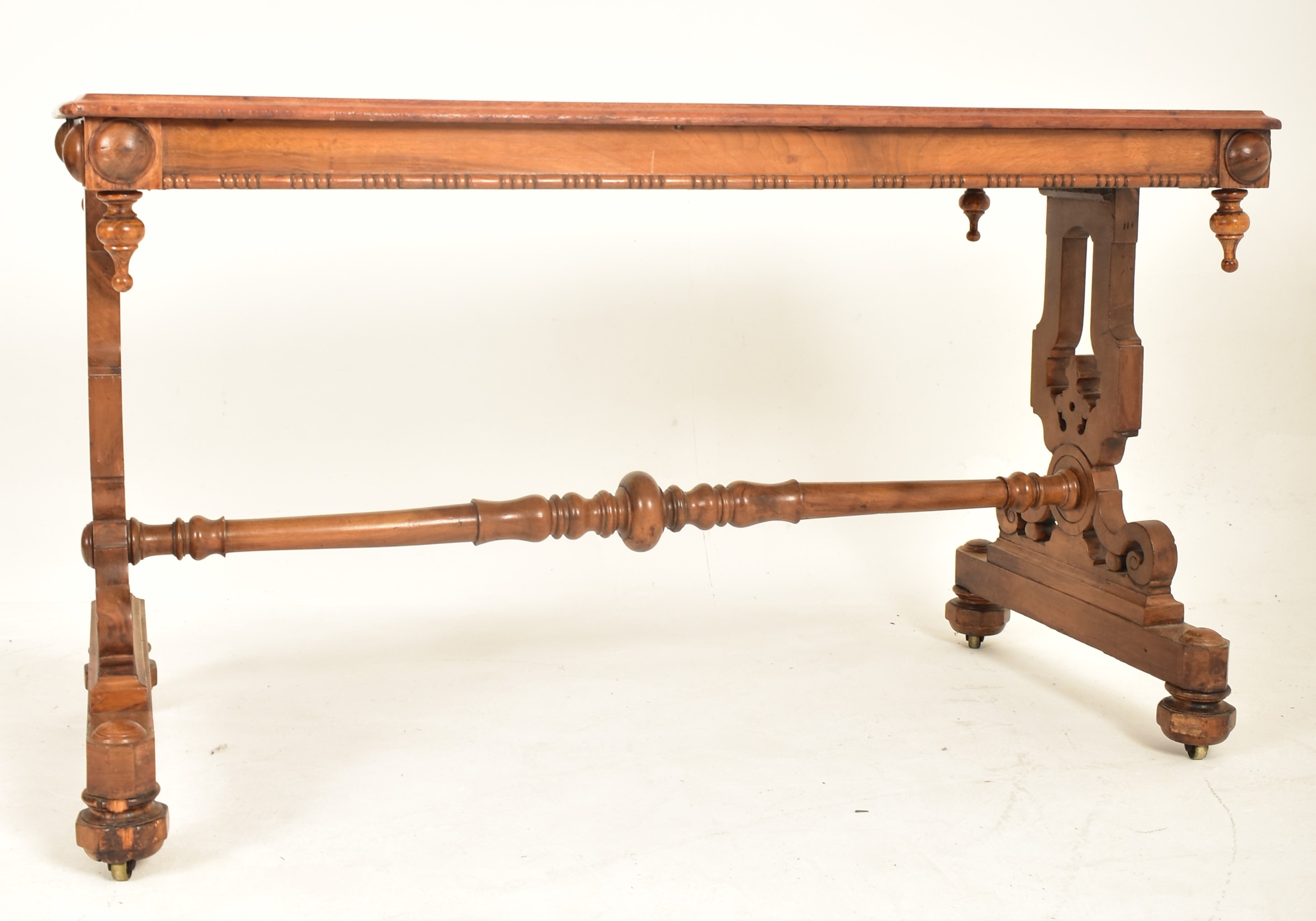 19TH CENTURY WALNUT MARQUETRY INLAID WRITING DESK - Image 7 of 7