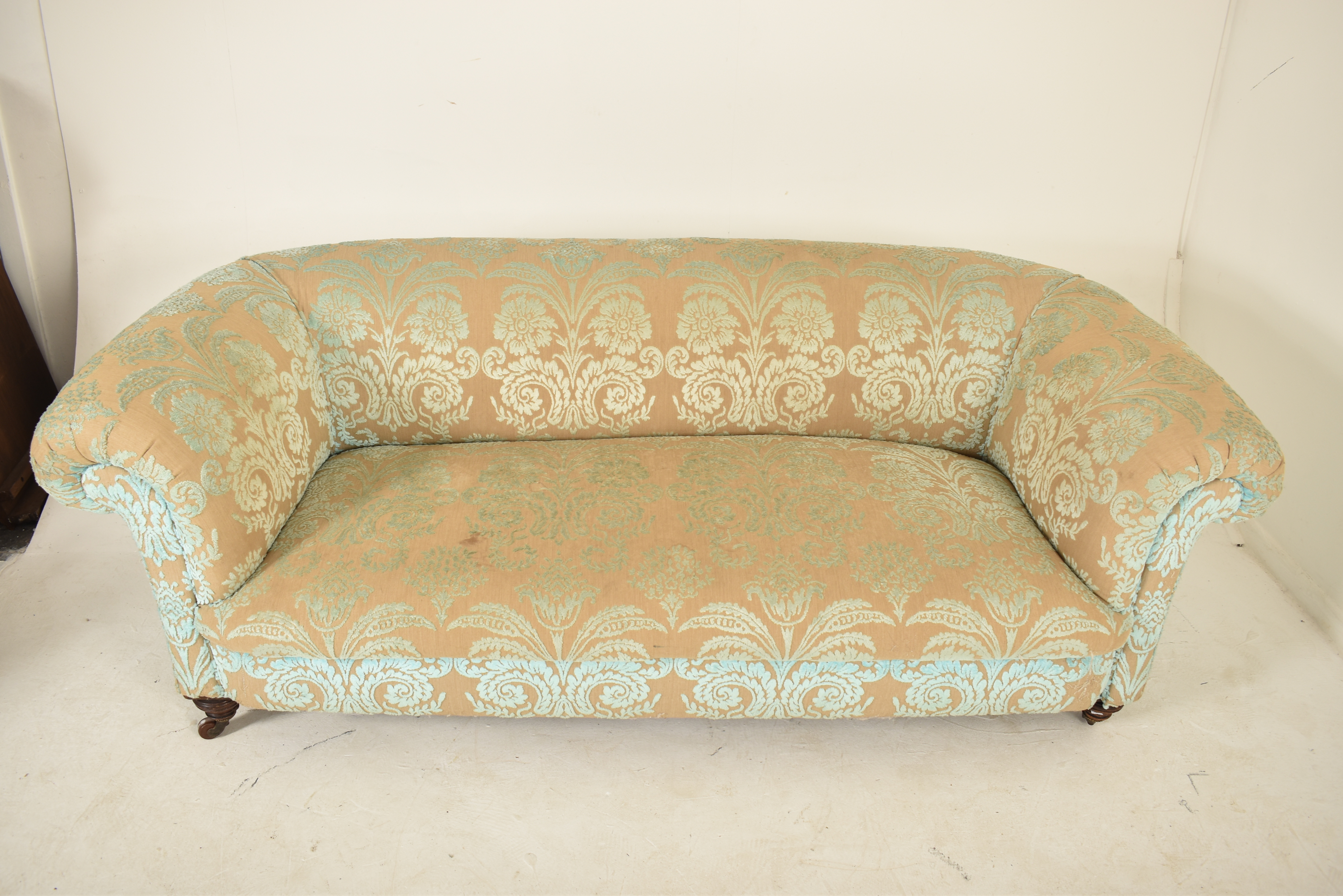 TWO 19TH CENTURY VICTORIAN LARGE CHESTERFIELD SOFAS - Image 7 of 10