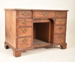 GEORGE III LATE 18TH CENTURY MAHOGANY BREAKFRONT DESK