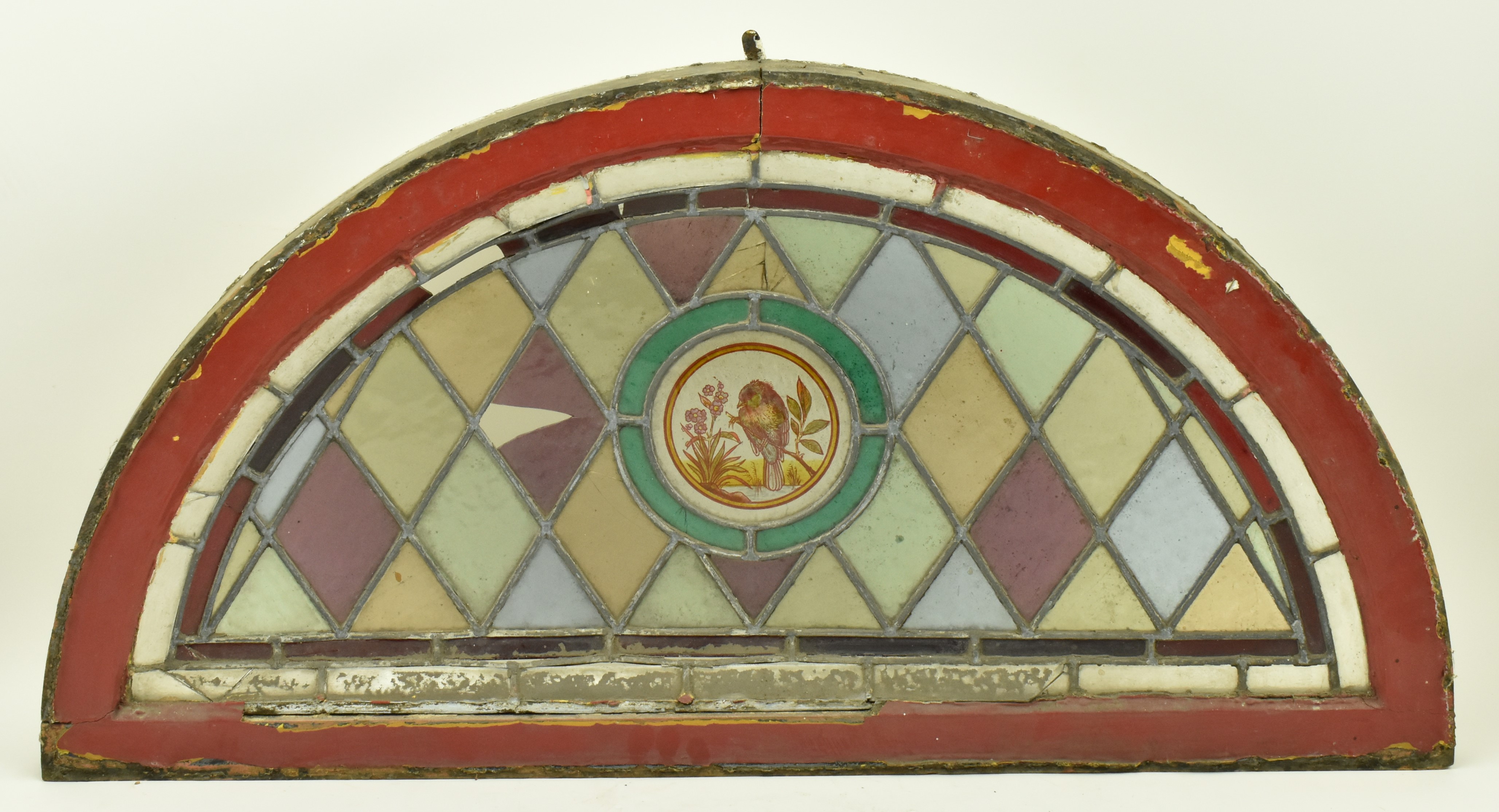 VICTORIAN STAINED GLASS LEAD WINDOW PANEL - Image 5 of 5