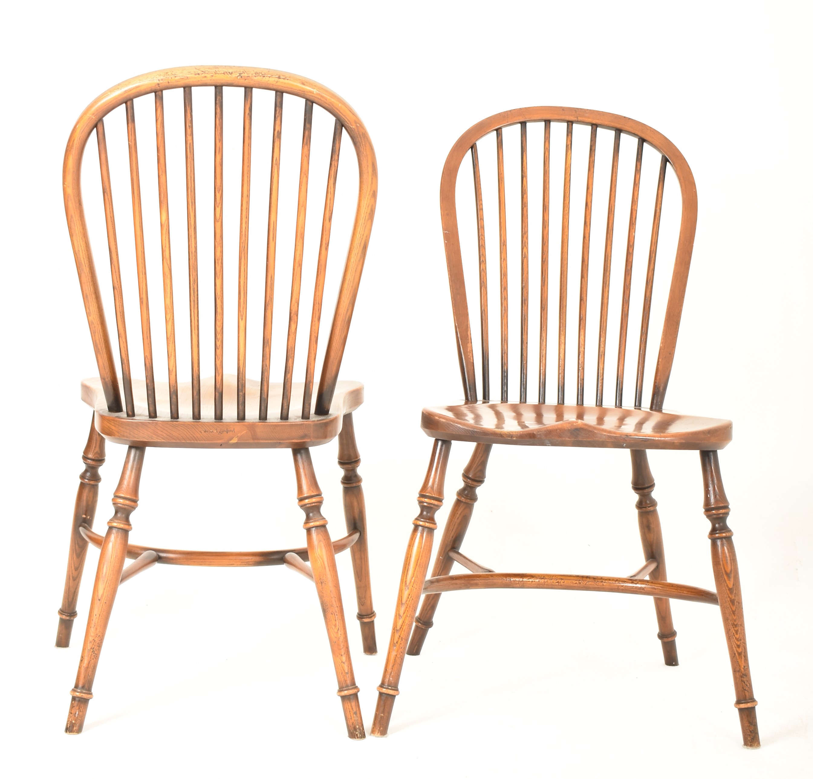 STEWART LINFORD FURNITURE - SIX WINDSOR STYLE STICK BACK CHAIRS - Image 3 of 8