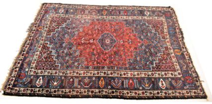 LARGE 20TH CENTURY AZERI PERSIAN HAND KNOTTED RUG