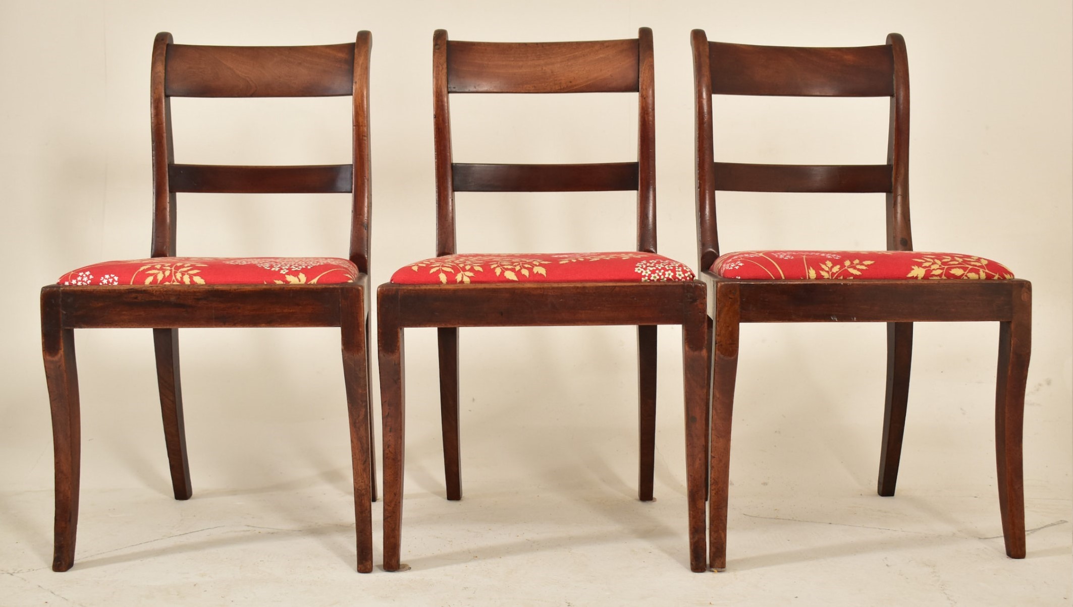 SIX REGENCY GEORGE IV 19TH CENTURY MAHOGANY SABRE LEG CHAIRS - Bild 3 aus 13