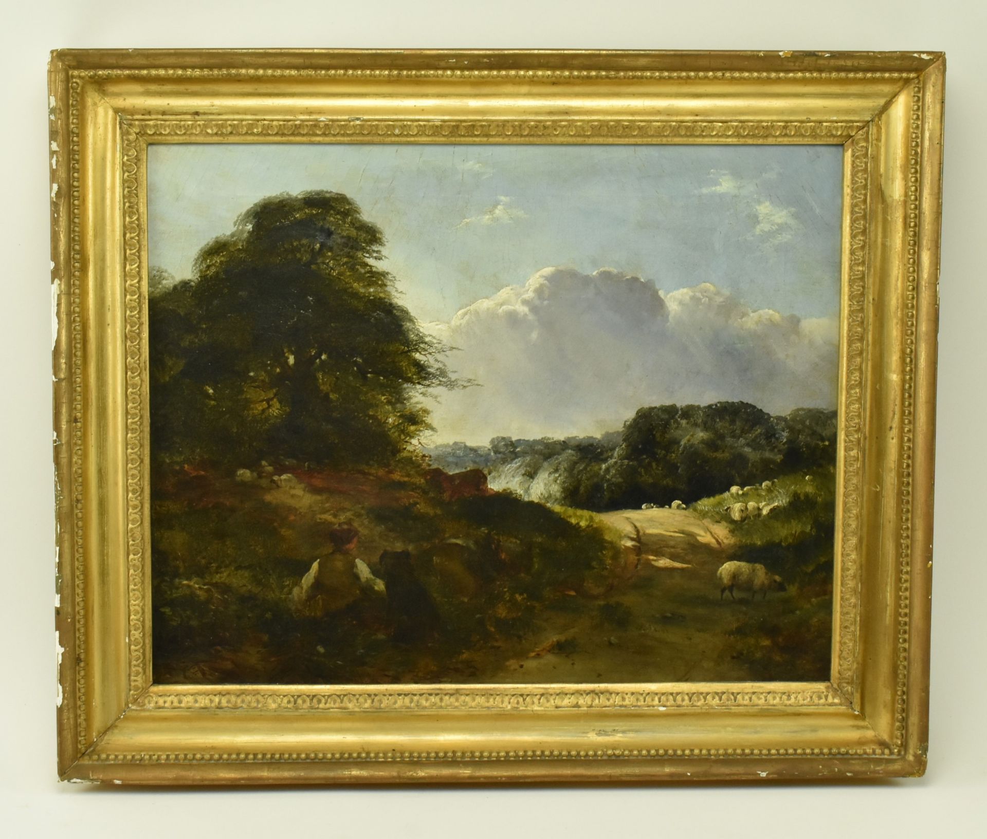 19TH CENTURY VICTORIAN OIL ON CANVAS COUNTRY LANDSCAPE - Bild 2 aus 4