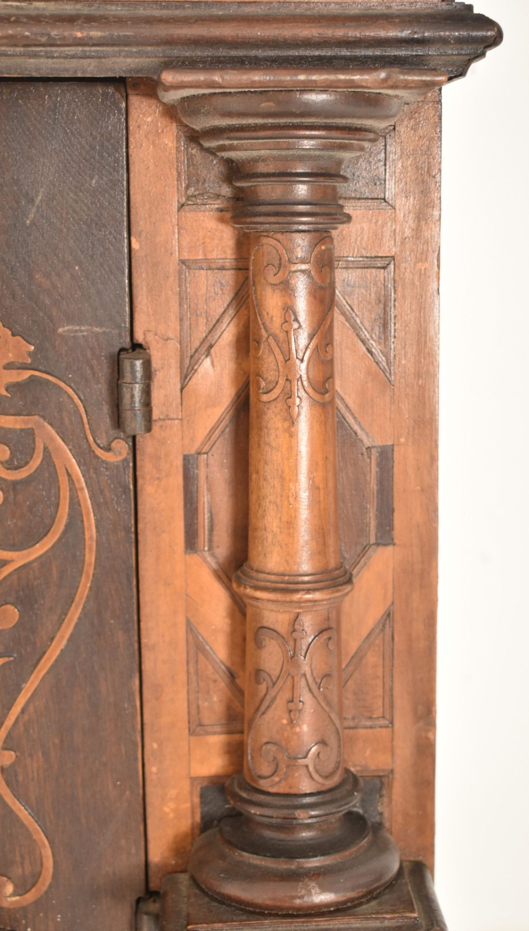 GERMAN 18TH CENTURY WALNUT & ROSEWOOD INLAID TABERNACLE - Image 4 of 6