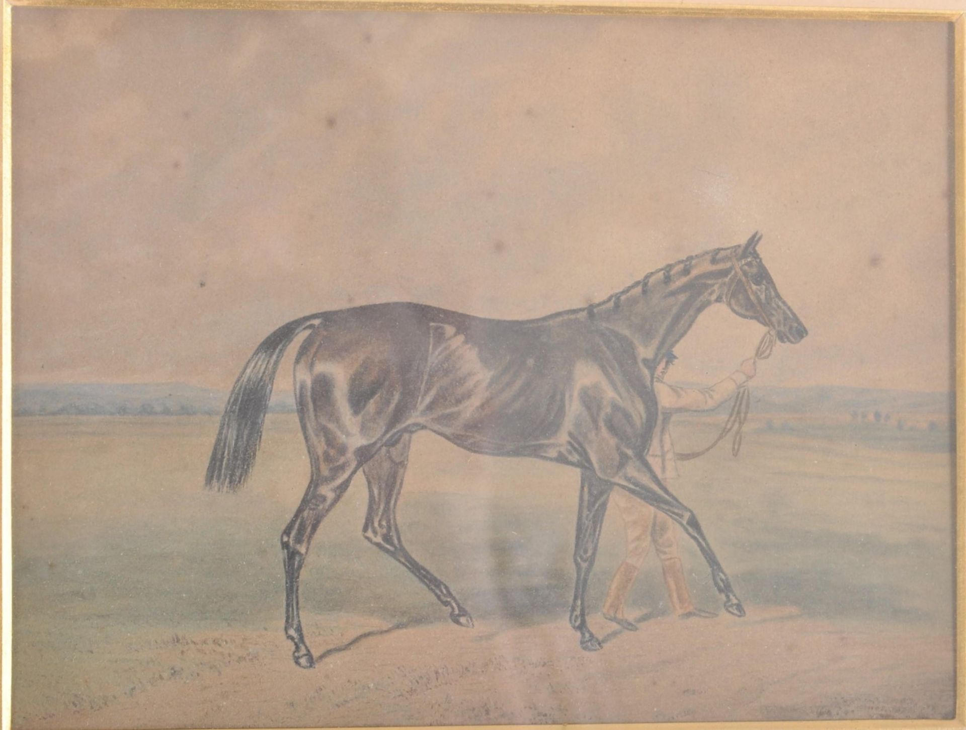 PAIR OF EARLY 20TH CENTURY HORSE RACING PAINTINGS - Bild 2 aus 4
