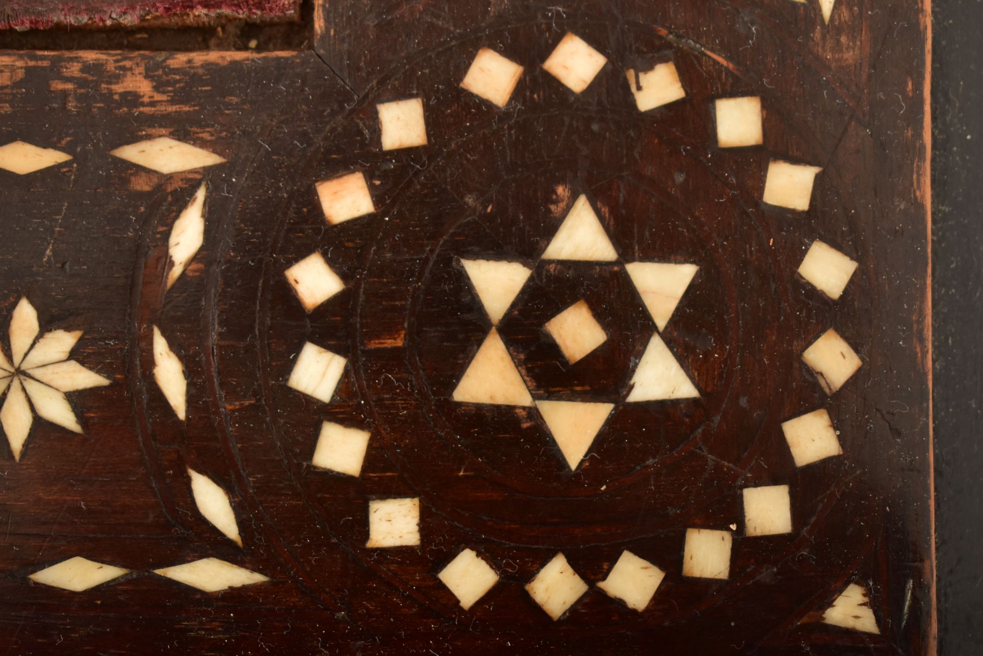 ITALIAN 19TH CENTURY EBONISED & BONE INLAID WRITING DESK - Image 5 of 7