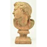 EARLY 20TH CENTURY TERRACOTTA CLASSICAL BUST OF HERCULES