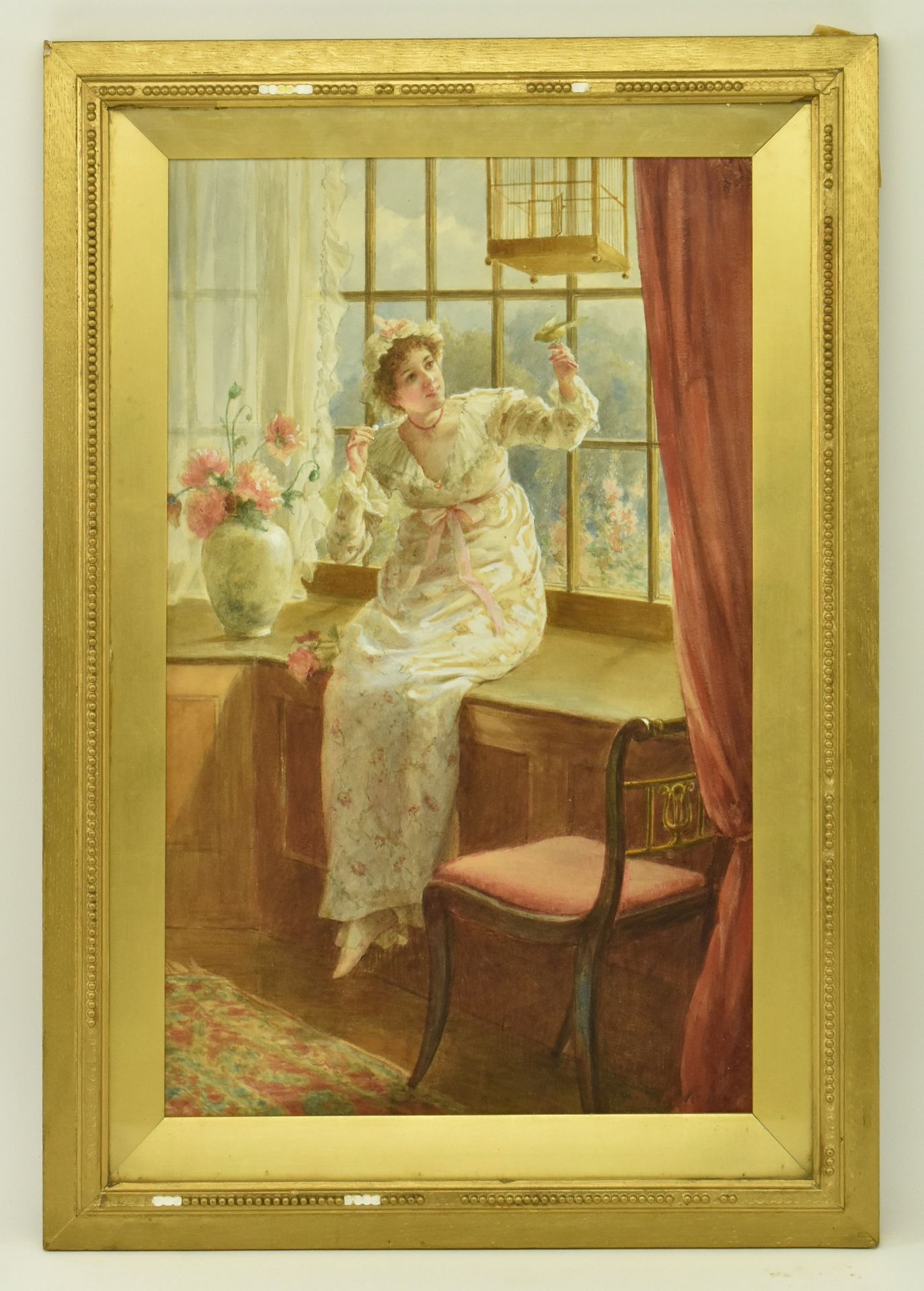 19TH CENTURY ALICE ELFRIDA MANLY PORTRAIT WATERCOLOUR - Image 2 of 6