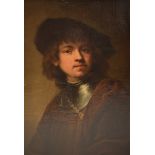 AFTER REMBRANDT (1606-1669) - 19TH CENTURY OLEOGRAPH ON CANVAS