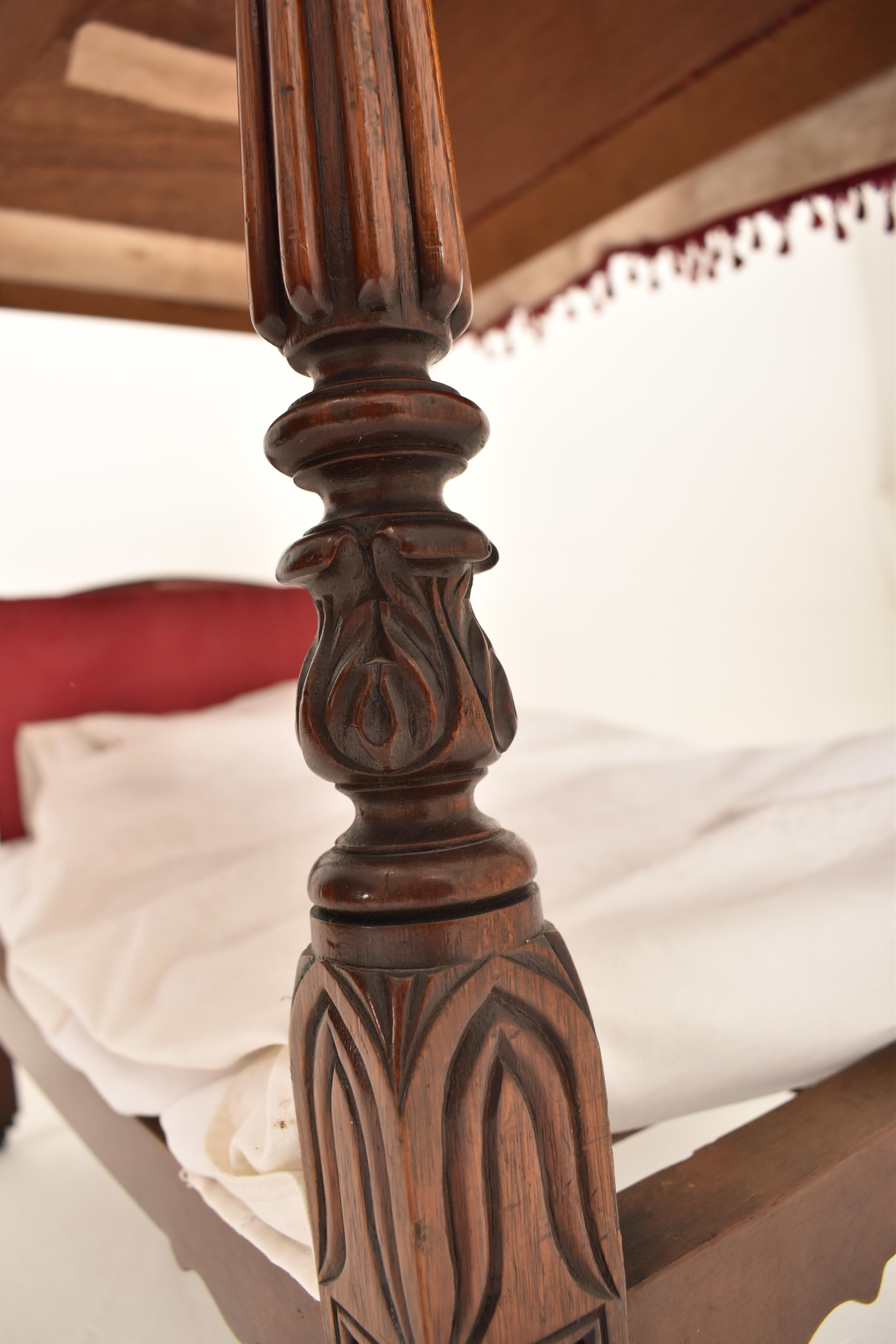 VICTORIAN APPRENTICE MAHOGANY FOUR POSTER BED - Image 2 of 7