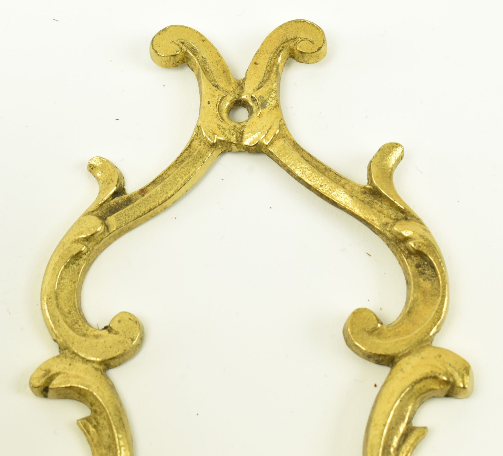 THREE FRENCH STYLE ROCOCO INSPIRED GILDED METAL WALL SCONCES - Image 2 of 5