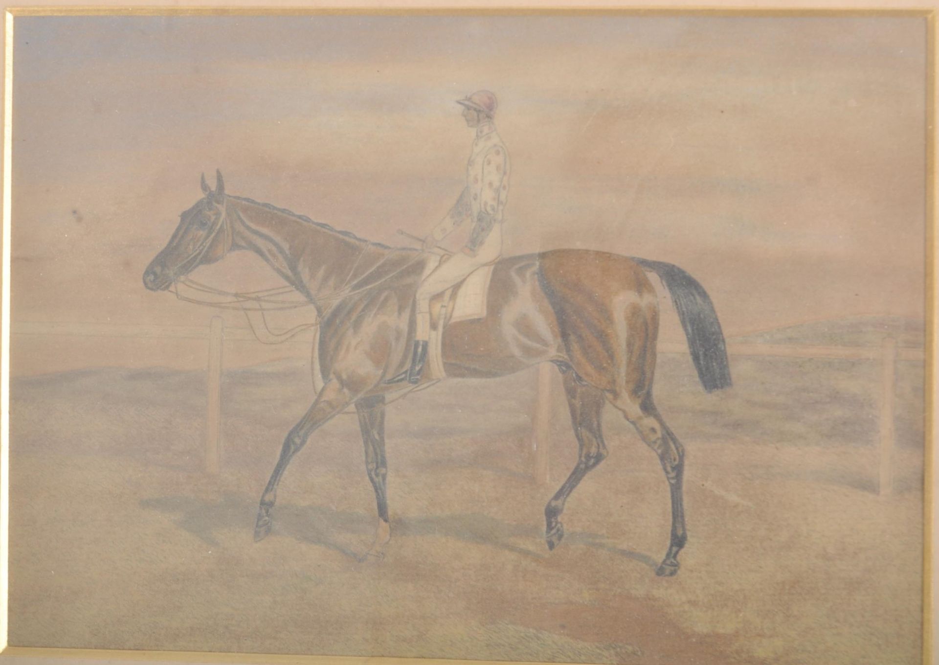 PAIR OF EARLY 20TH CENTURY HORSE RACING PAINTINGS - Bild 3 aus 4