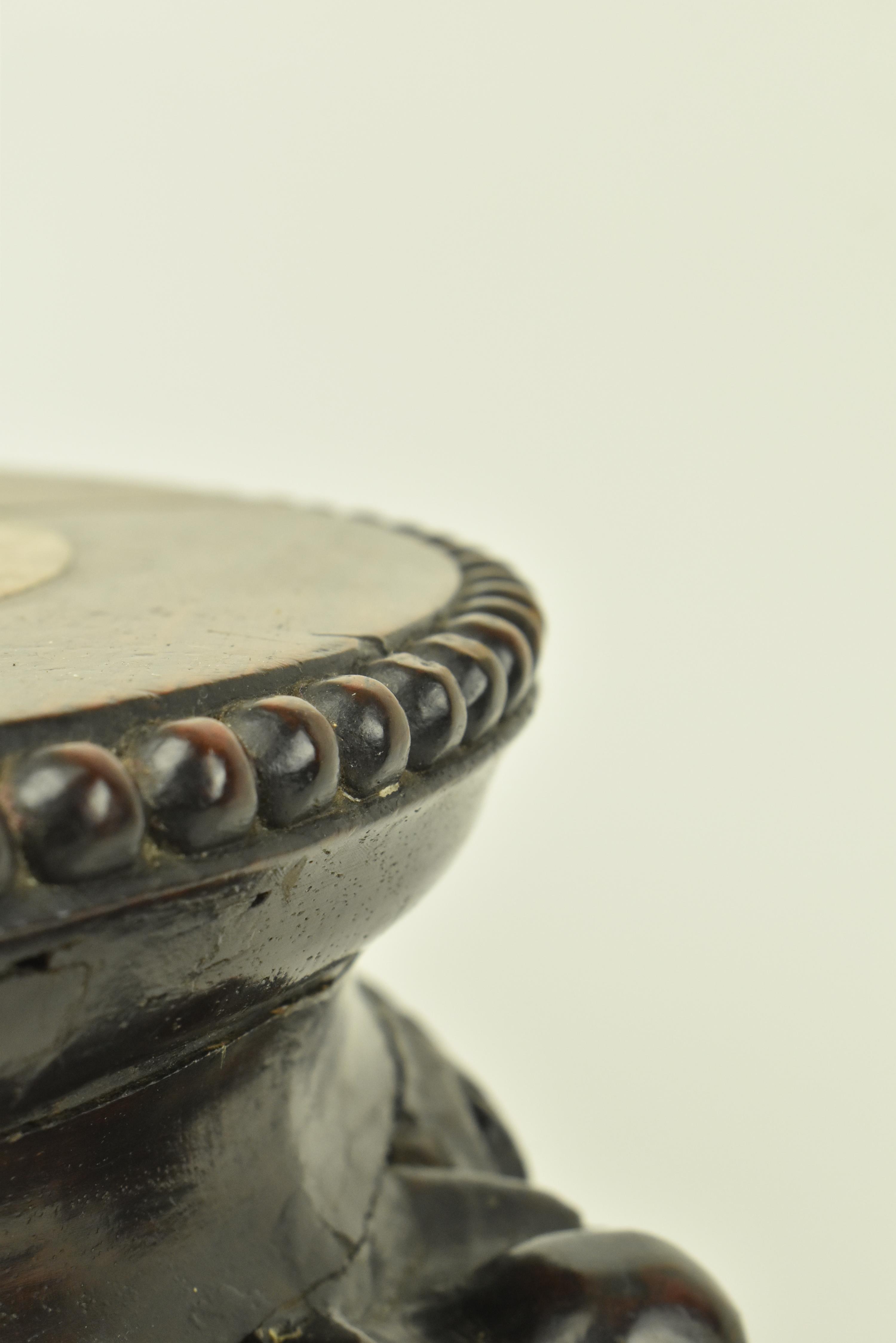 19TH CENTURY CHINESE STYLE MARBLE AND HARDWOOD SIDE TABLE - Image 6 of 9