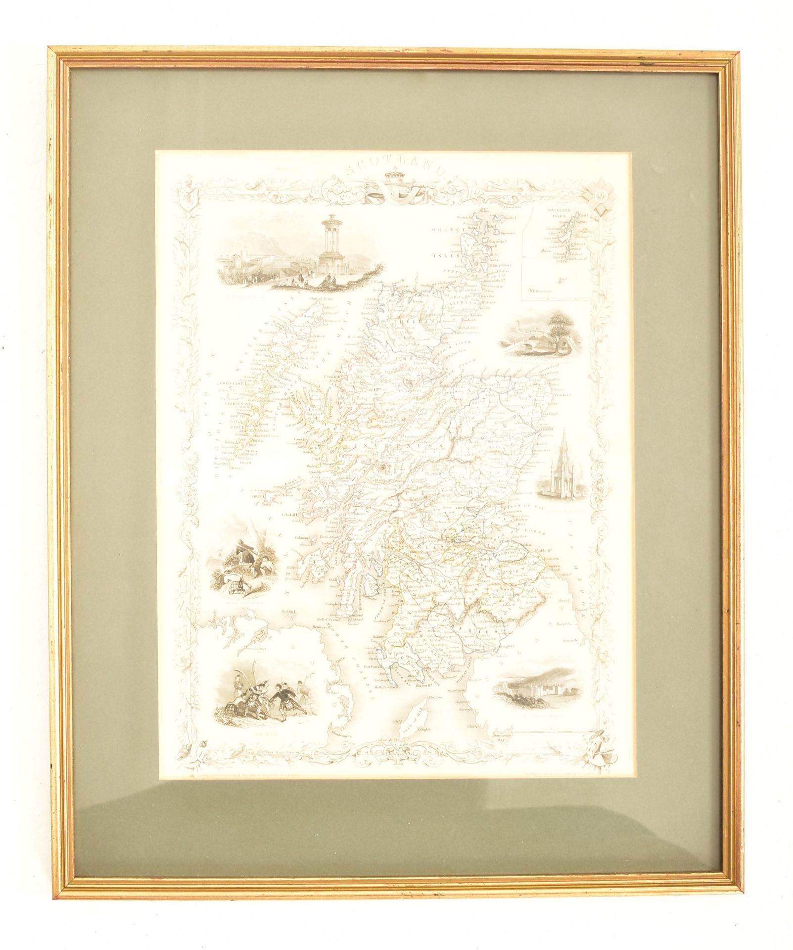 19TH CENTURY CIRCA 1850 MAP OF SCOTLAND BY J. RAPKIN - Bild 2 aus 5