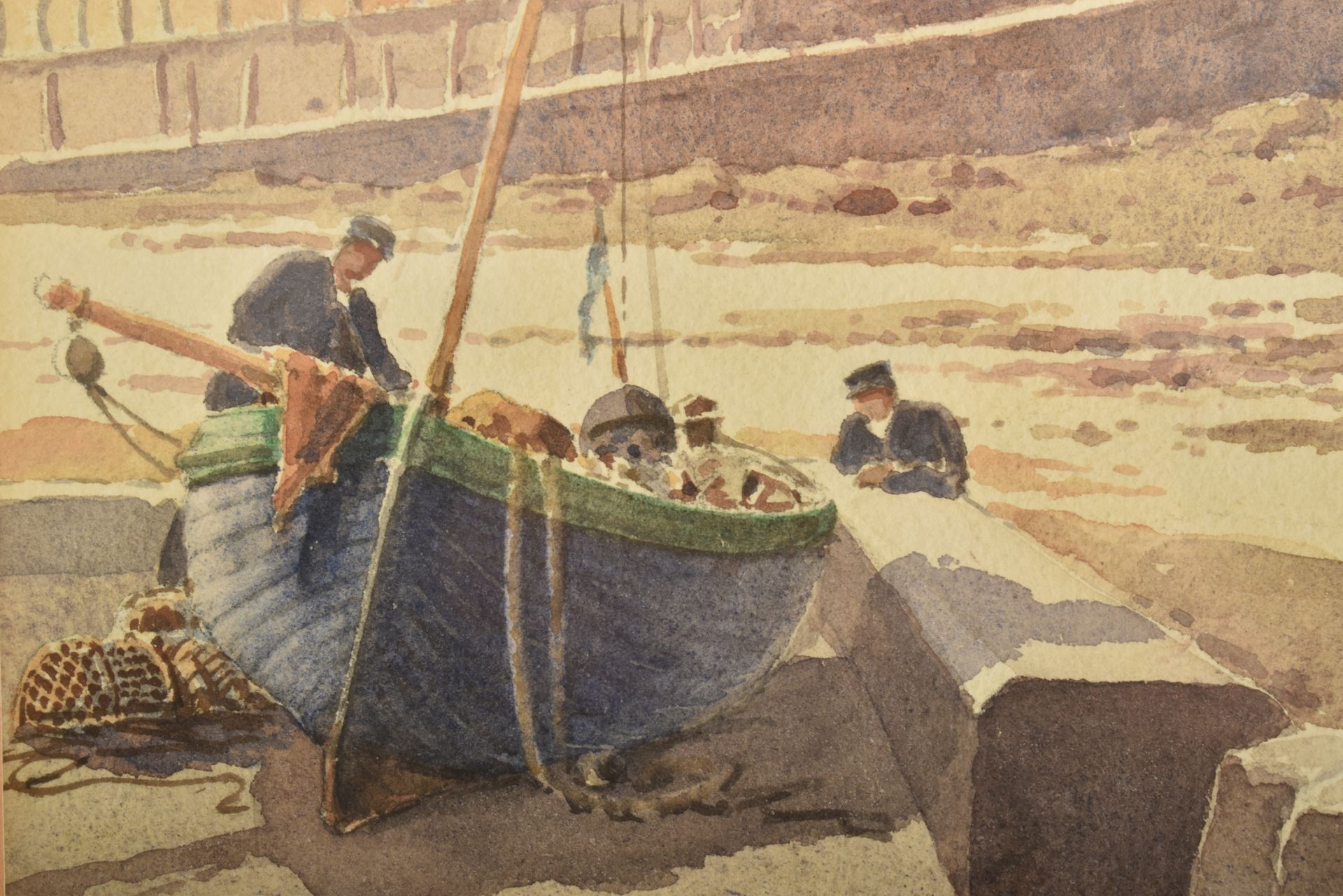 JAMES GREIG (SCOTTISH B.1861) - STAITHES WATERCOLOUR ON PAPER - Bild 4 aus 6