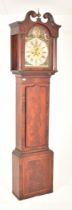 19TH CENTURY FLAME MAHOGANY EIGHT DAY LONGCASE CLOCK