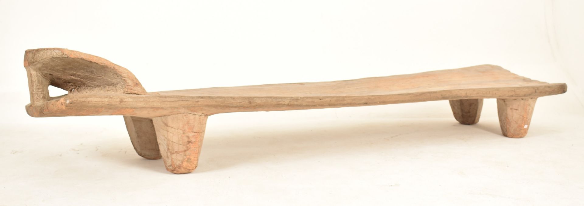 WEST AFRICAN TRIBAL IVORY COAST SENUFO WOOD DAY BED - Image 5 of 5