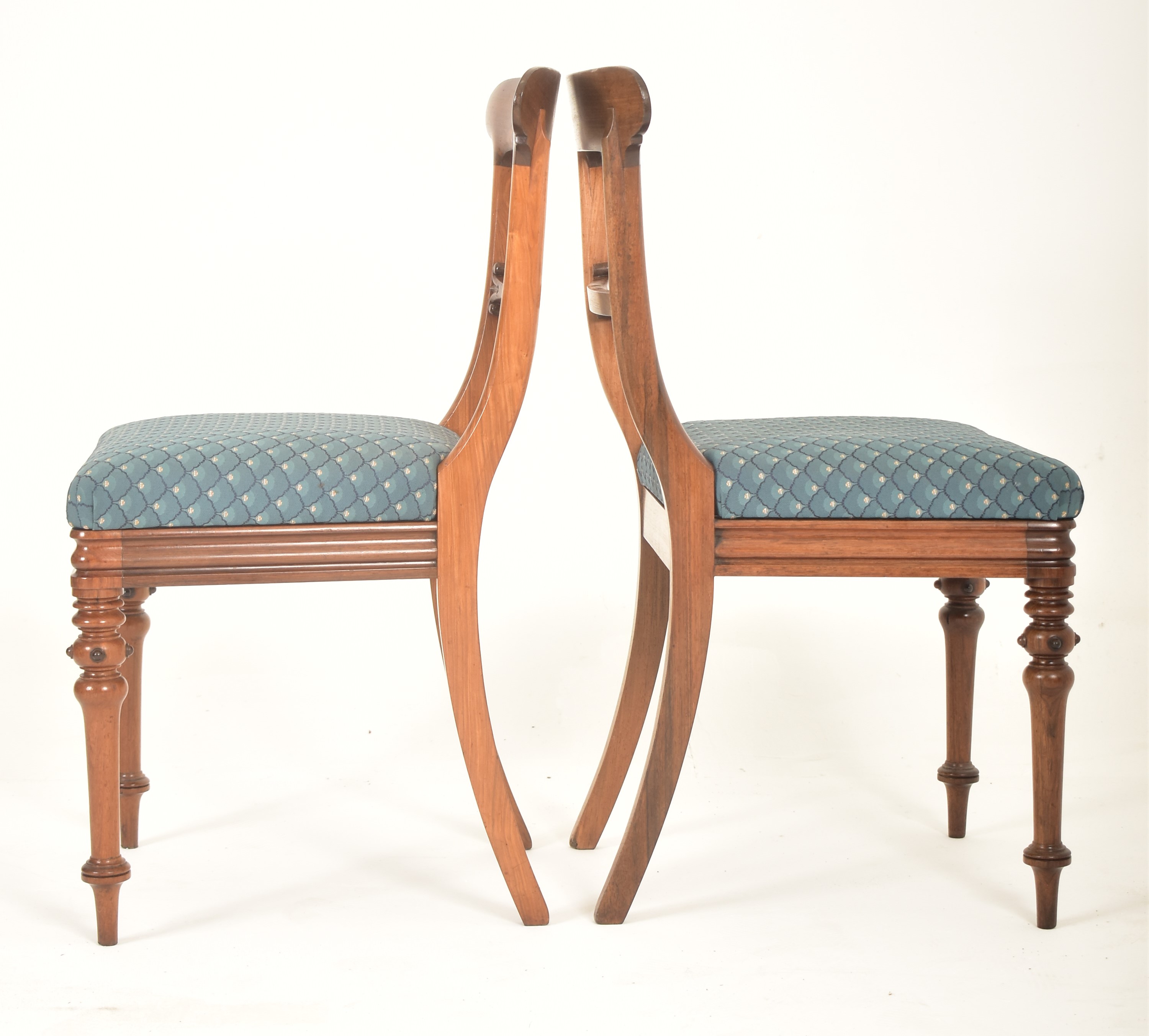 VICTORIAN MAHOGANY WIND OUT DINING TABLE & ROSEWOOD CHAIRS - Image 7 of 8