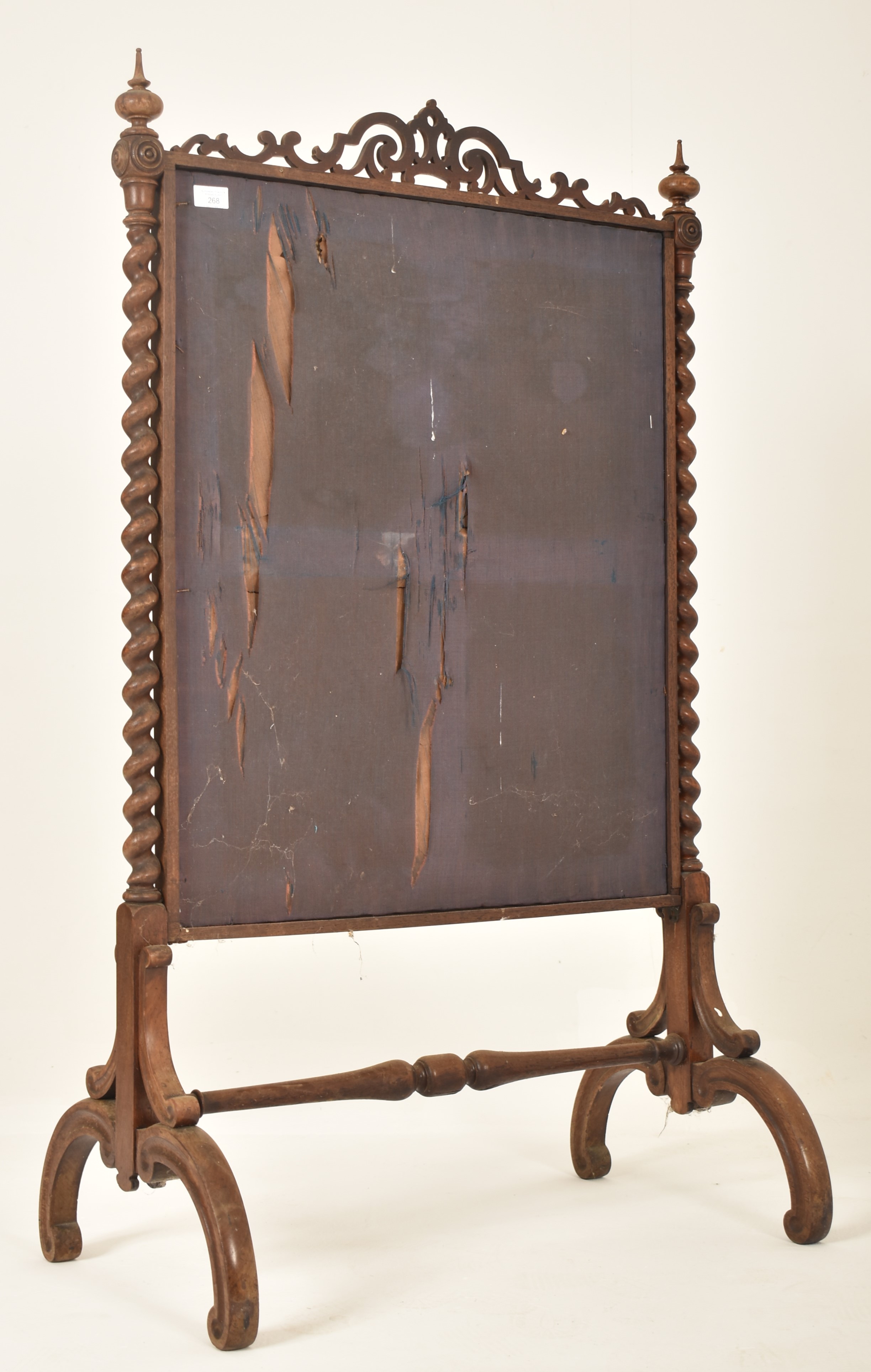 19TH CENTURY ROSEWOOD BARLEY TWIST FIRESCREEN - Image 5 of 5