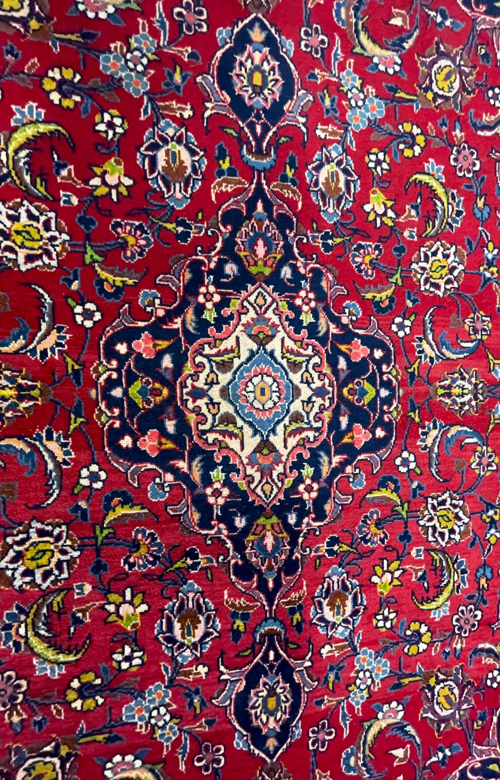 20TH CENTURY CENTRAL PERSIAN KASHAN CARPET RUG - Bild 2 aus 4