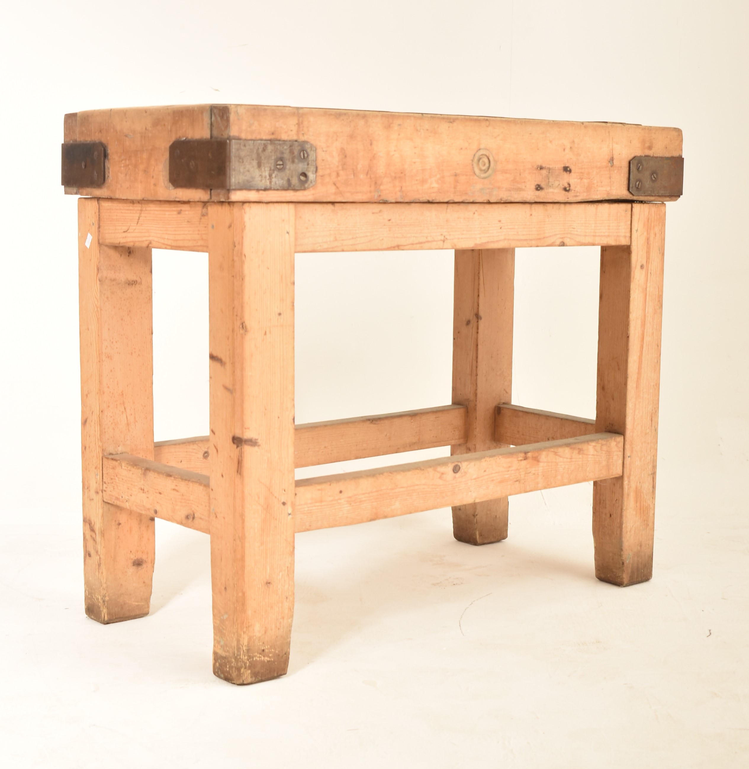 20TH CENTURY BEECH & PINE BUTCHER'S BLOCK - Image 6 of 6