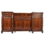 19TH CENTURY VICTORIAN INVERTED BREAKFRONT SIDEBOARD