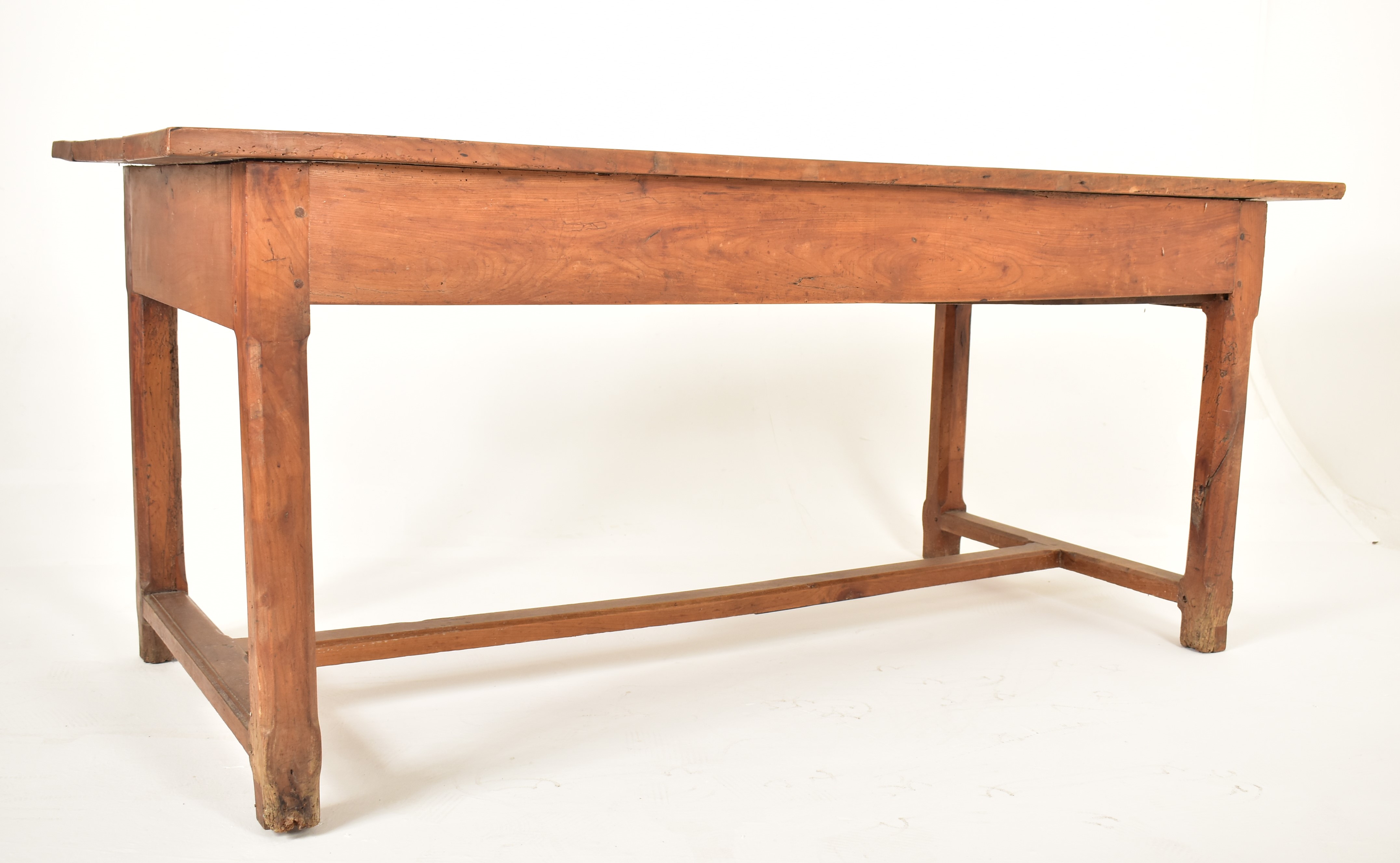 19TH CENTURY FRENCH CHESTNUT WOOD REFECTORY DINING TABLE