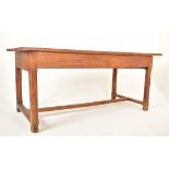 19TH CENTURY FRENCH CHESTNUT WOOD REFECTORY DINING TABLE