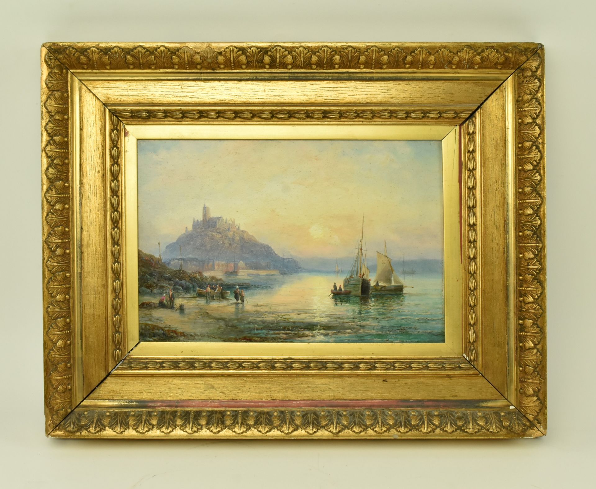 WILLIAM A. THORNELY (1847-1907) - ST MICHAEL'S MOUNT - OIL ON BOARD - Image 2 of 5