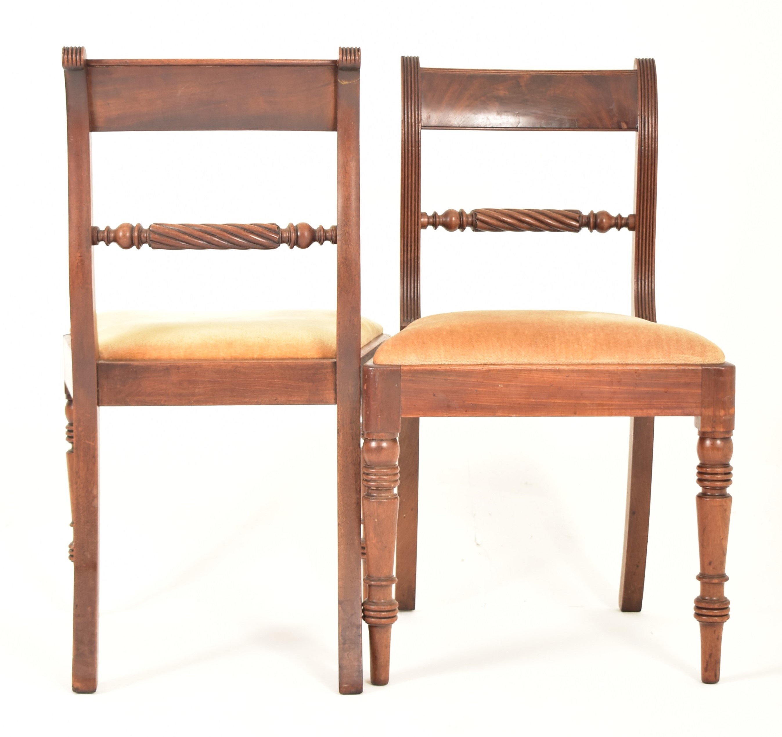 EIGHT WILLIAM IV MAHOGANY TRAFALGAR BACK DINING CHAIRS - Image 2 of 9