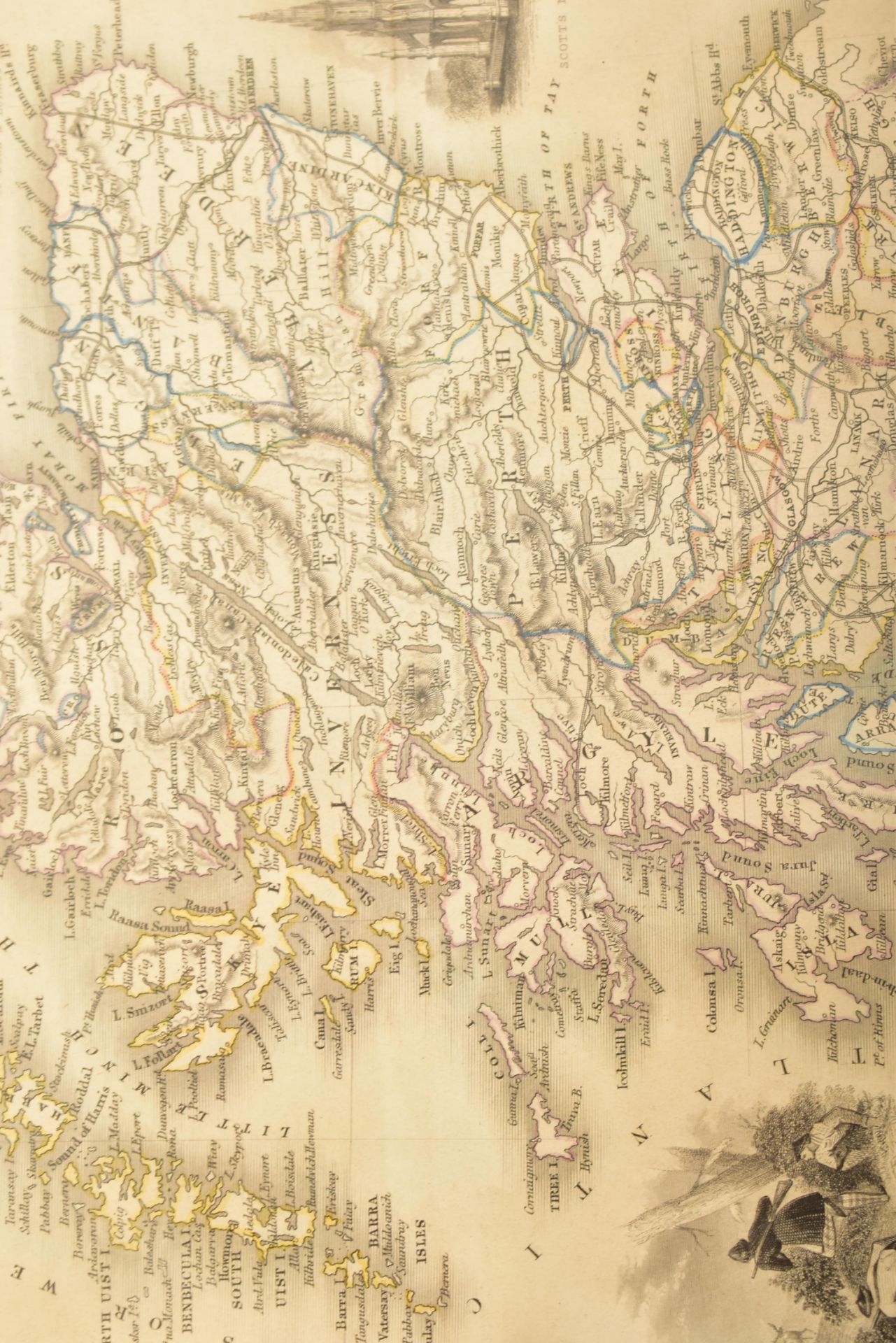 19TH CENTURY CIRCA 1850 MAP OF SCOTLAND BY J. RAPKIN - Image 4 of 5