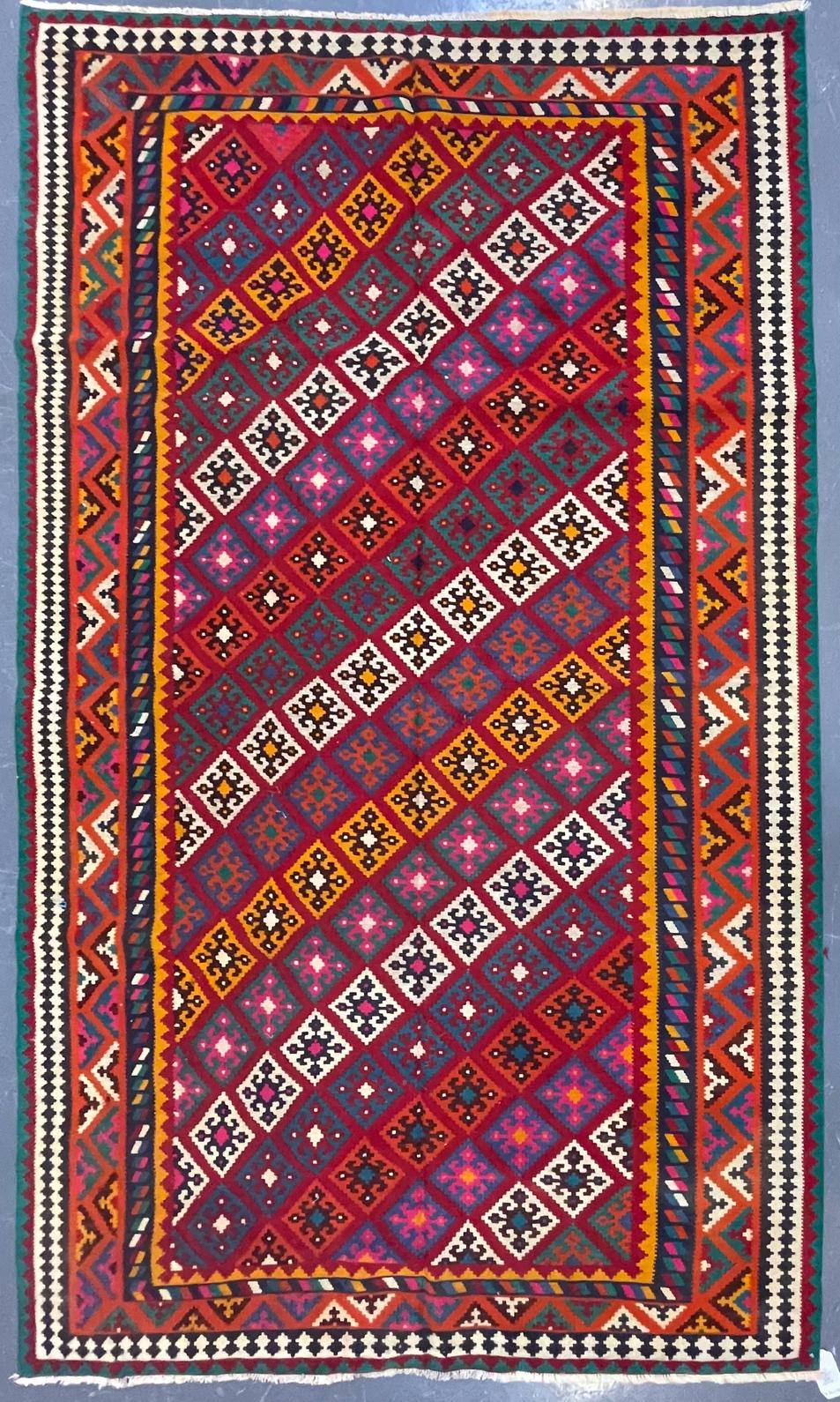 20TH CENTURY SOUTH-WEST PERSIAN QASHGAI KILIM CARPET RUG