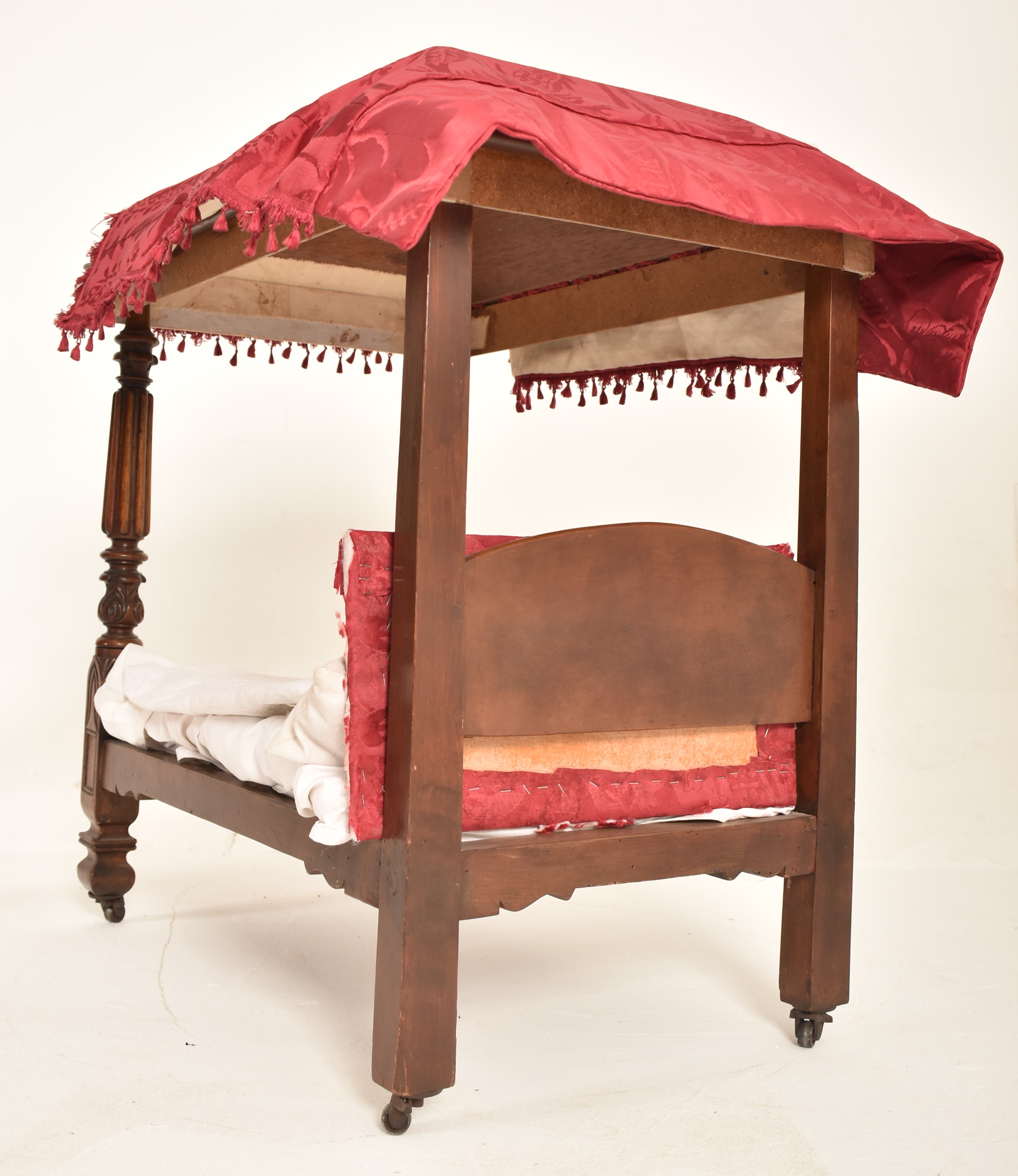 VICTORIAN APPRENTICE MAHOGANY FOUR POSTER BED - Image 5 of 7