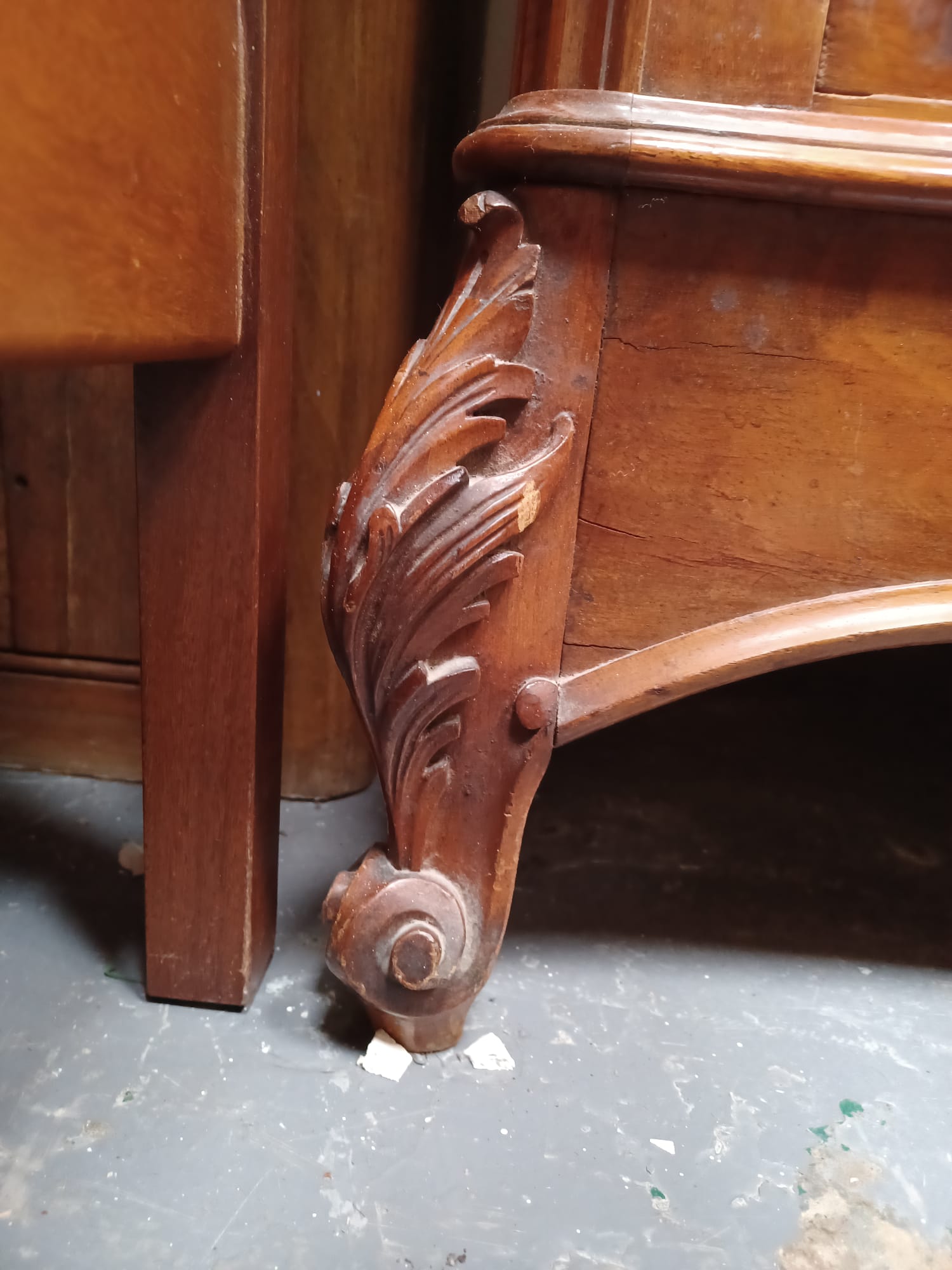 FRENCH 19TH CENTURY LOUIS XV STYLE FRUITWOOD ARMOIRE - Image 6 of 7