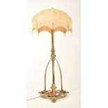 ARTS & CRAFTS HAMMERED COPPER & BRASS STANDARD LAMP