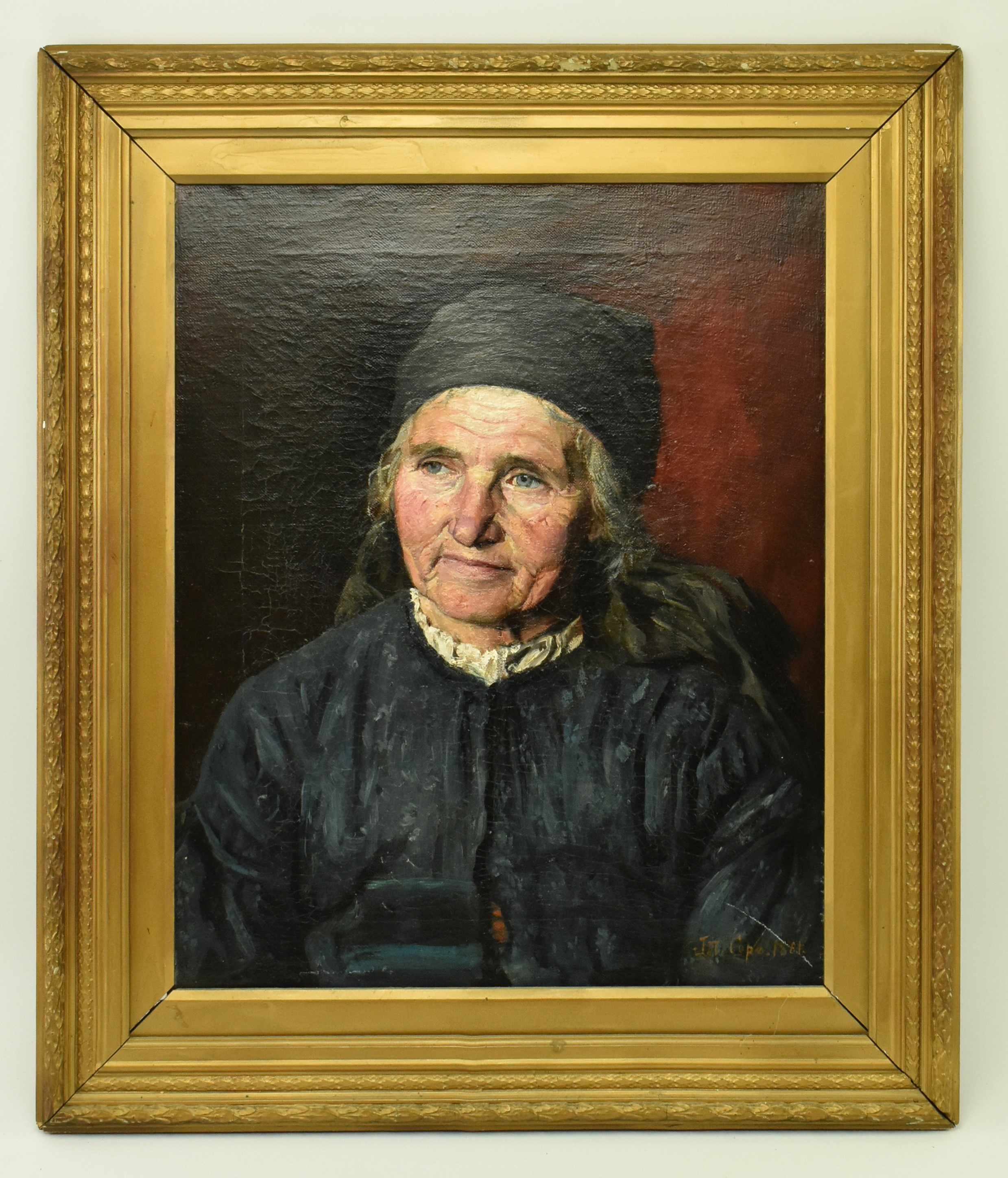 J. T. COPE - LATE 19TH CENTURY VICTORIAN OIL ON CANVAS PORTRAIT - Image 2 of 5