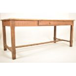 19TH CENTURY OAK WOOD REFECTORY DINING TABLE