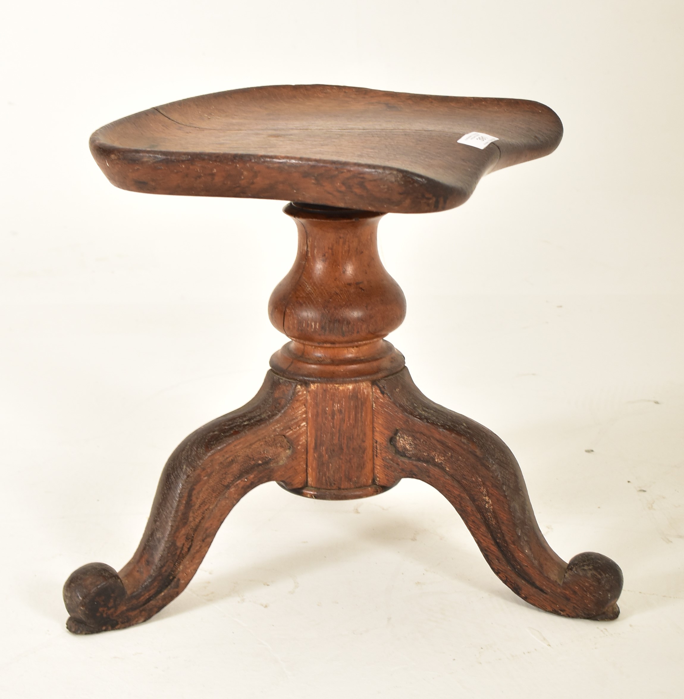 VICTORIAN 19TH CENTURY CARVED OAK PIANO STOOL